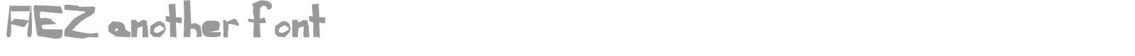 AEZ another font font preview